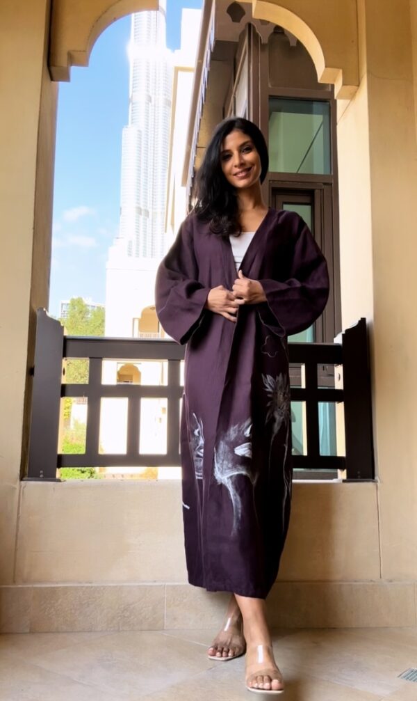Hand-Painted Opulent Bloom Kimono