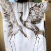 Flamingo Whisper Hand-Painted Kimono