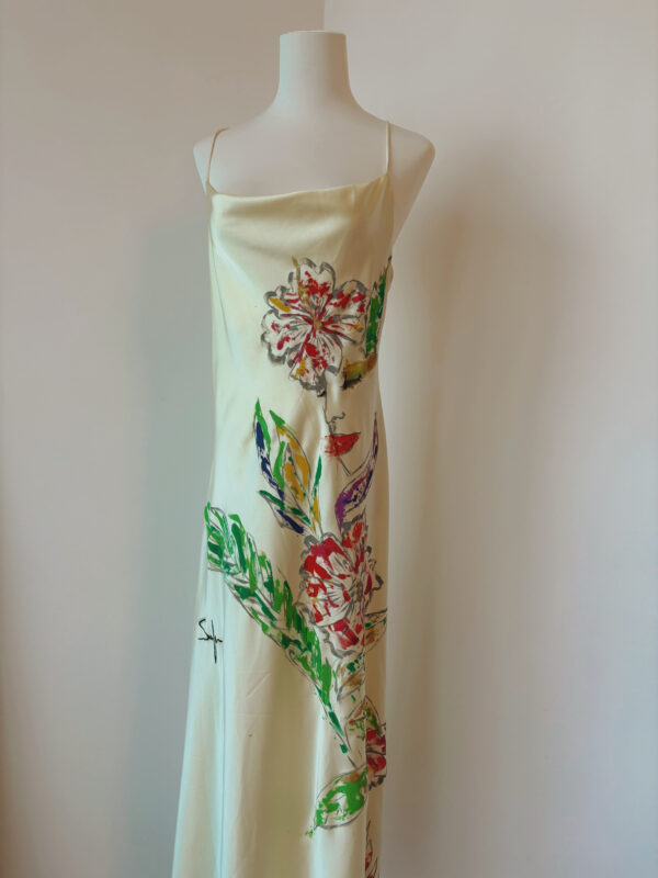 Hand-Paited Tropic Soul Silk Dress - Image 4