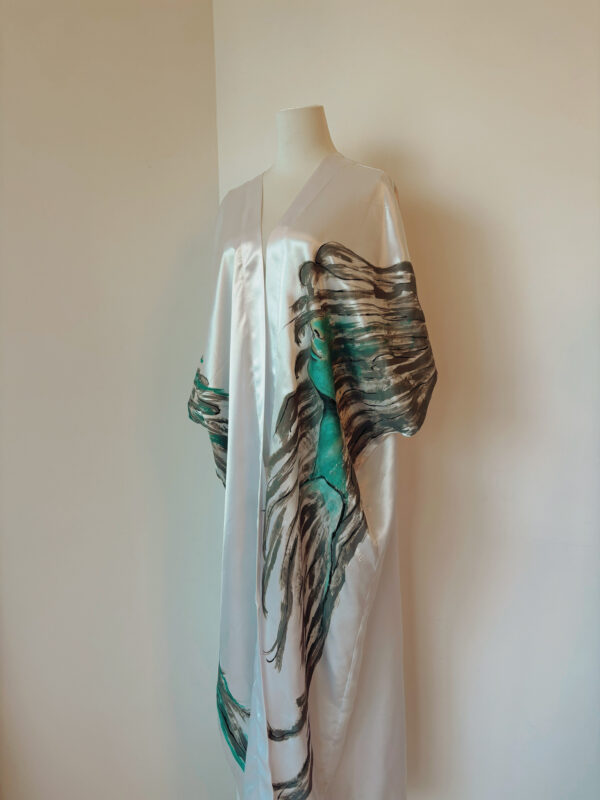 Hand-Painted Royal Wings Kimono - Image 3