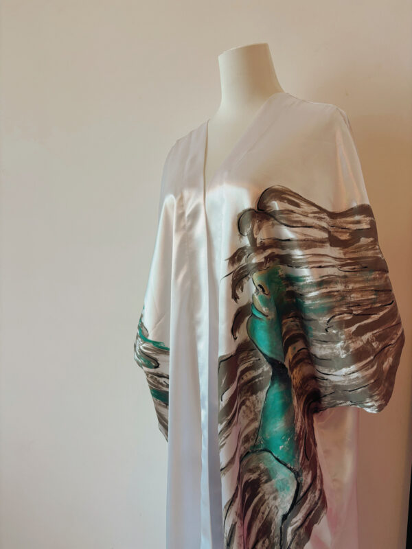 Hand-Painted Royal Wings Kimono - Image 4