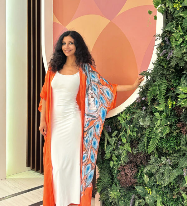 Hand-Painted Queen of the Sky Kimono - Image 3