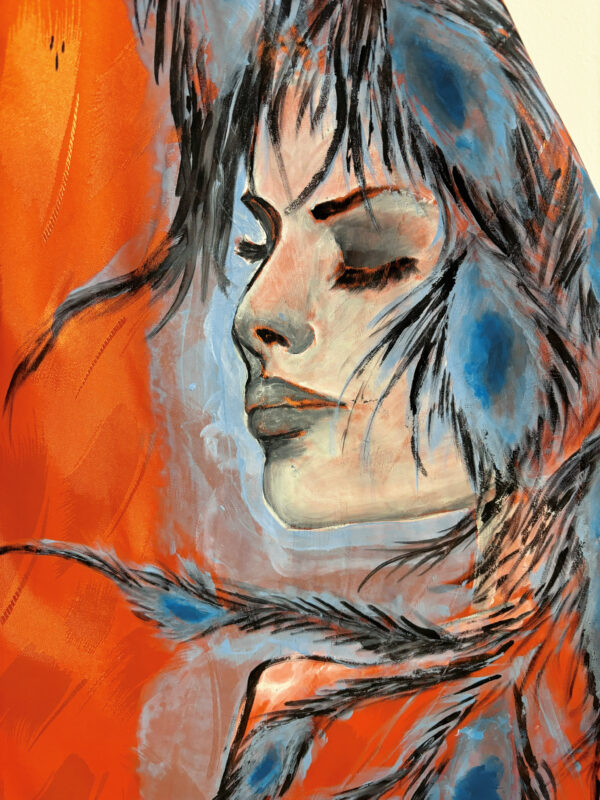 Hand-Painted Queen of the Sky Kimono - Image 2