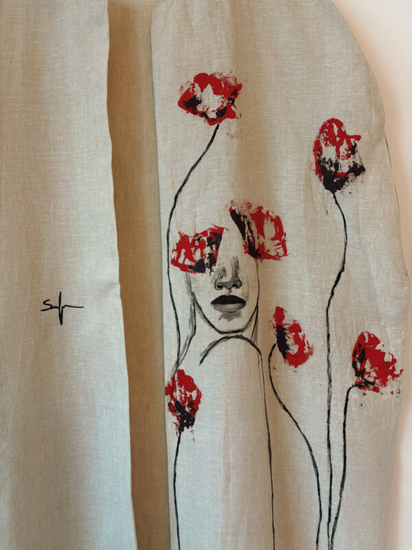 Hand-Painted Flora Caftan - Image 2