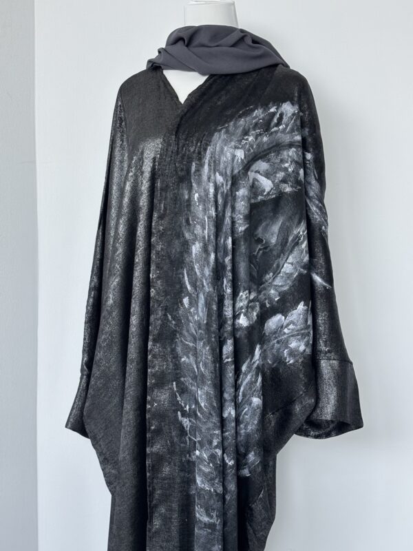 Hand-Painted Ethereal Plume Abaya