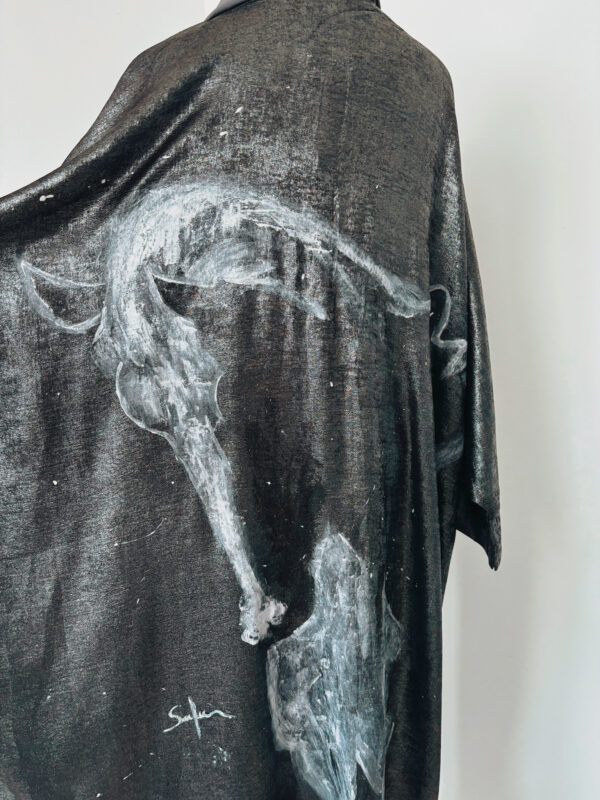 Hand-Painted Rustic Spirit Abaya - Image 2
