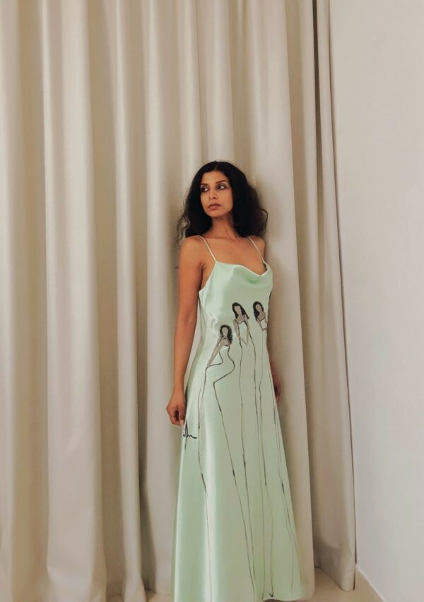 Hand-Painted Mirror Dress