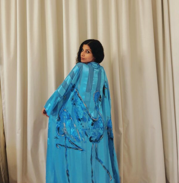 Hand-Painted Flamingo Dream Kimono - Image 5