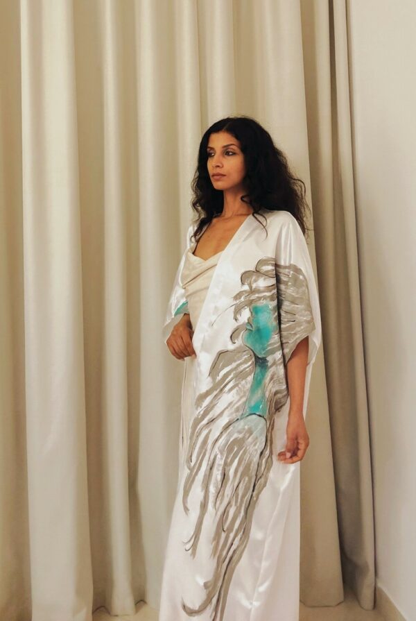 Hand-Painted Royal Wings Kimono
