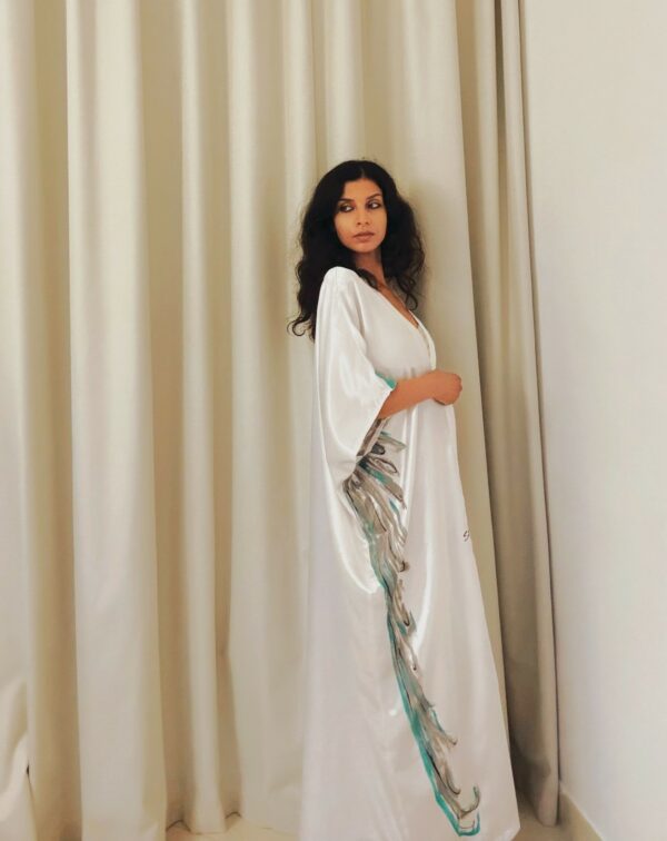 Hand-Painted Royal Wings Kimono - Image 9