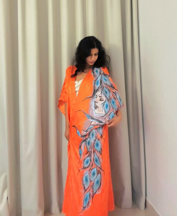 Hand-Painted Queen of the Sky Kimono - Image 7