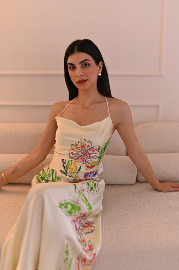 Hand-Paited Tropic Soul Silk Dress - Image 9