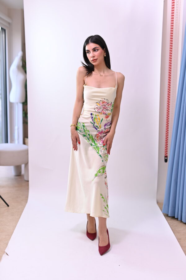Hand-Paited Tropic Soul Silk Dress - Image 11