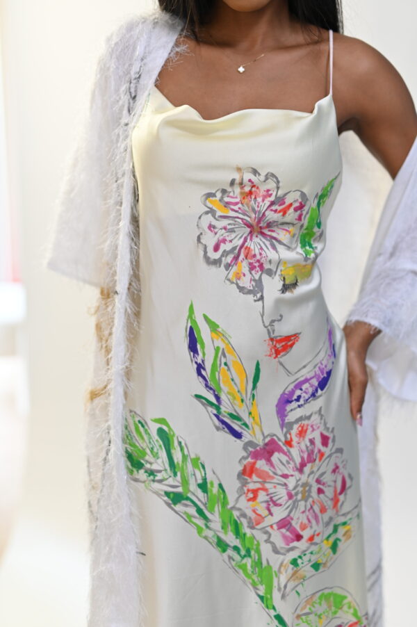 Hand-Paited Tropic Soul Silk Dress - Image 5