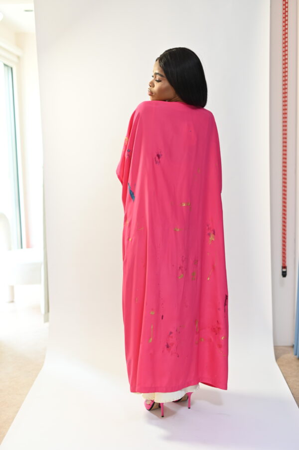 Hand-Painted Butterfly Garden Kimono - Image 6