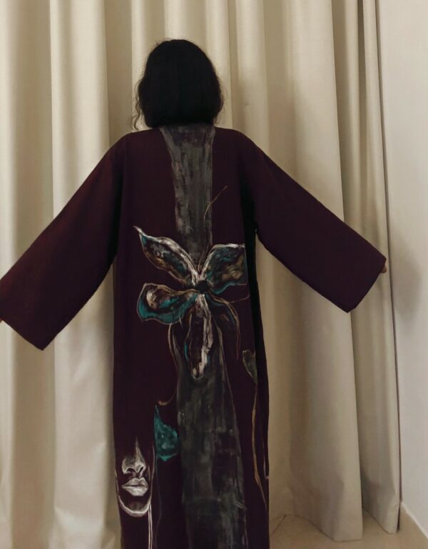 Hand-Painted Opulent Bloom Kimono - Image 5