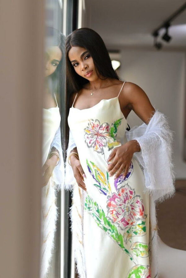 Hand-Paited Tropic Soul Silk Dress - Image 2