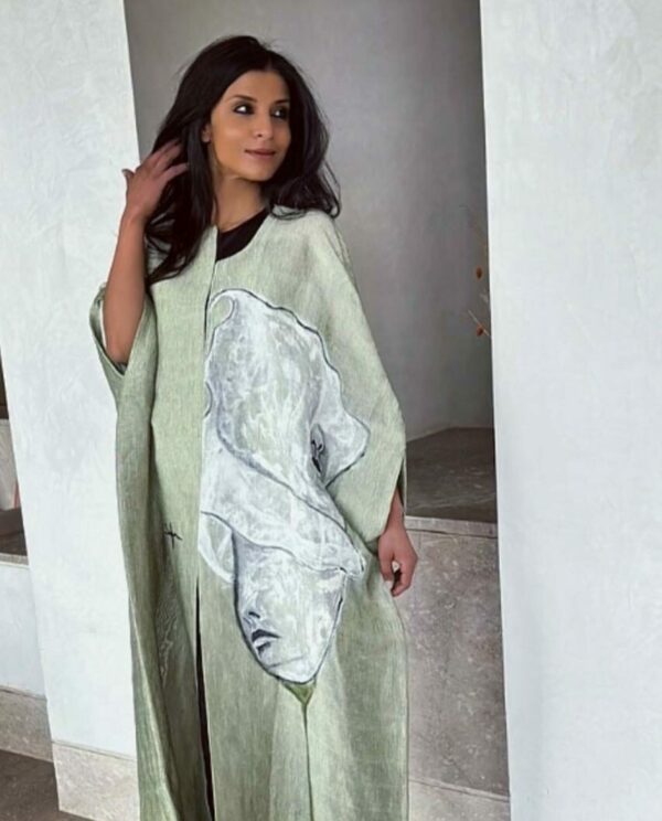 Hand-Painted Lily Caftan