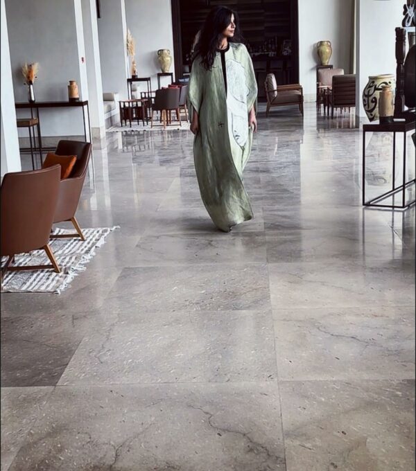 Hand-Painted Lily Caftan - Image 9