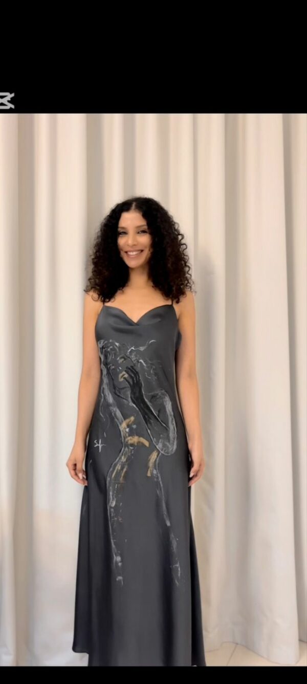 Hand-Painted Daydreamer Silk Dress