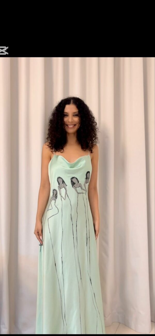 Hand-Painted Mirror Dress